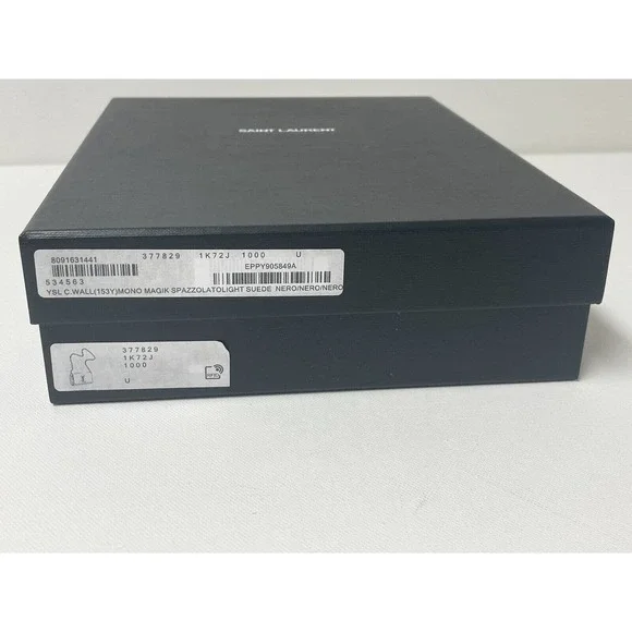 NEW SAINT LAURENT PATENT LEATHER GOLD CHAIN WALLET BAG PURSE BOX! - Picture 16 of 16